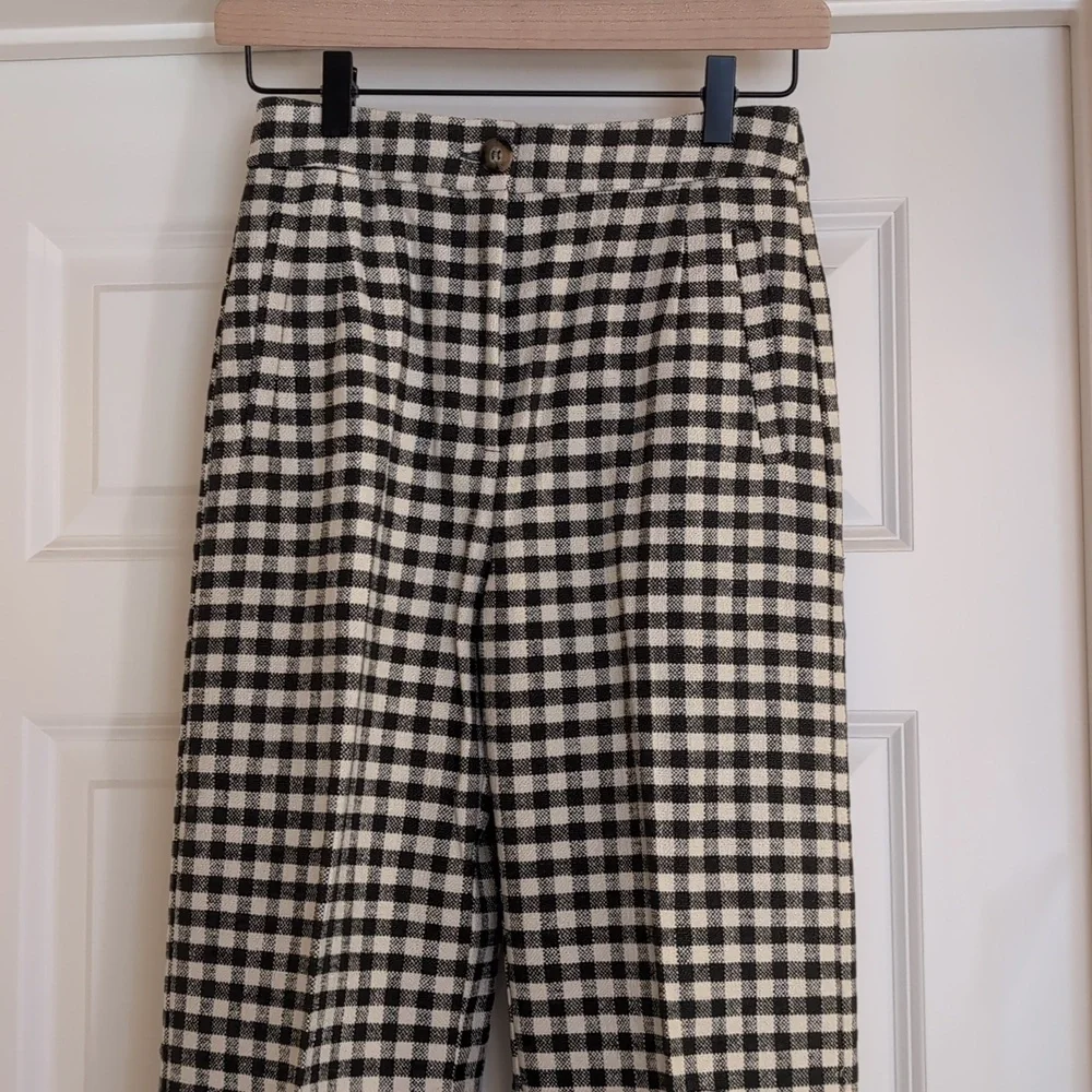 Sézane Martin Trousers - Ecru Gingham - Picture 5 of 8